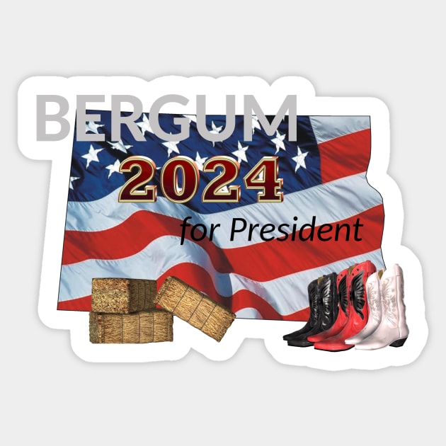 Burgum for President 2024 Sticker by teepossible